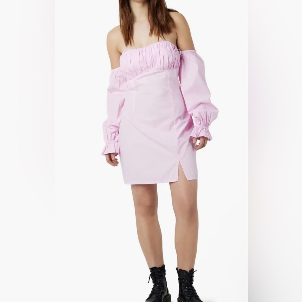 NWT Chiara Off the Shoulder Long Sleeve Cotton Minidress Noisy may